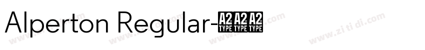 Alperton Regular字体转换